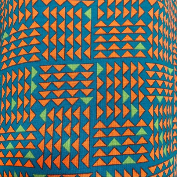 LuLaRoe Simply Comfortable Maxi Dress Geometric Print Short Sleeve Sz M - Picture 4 of 7